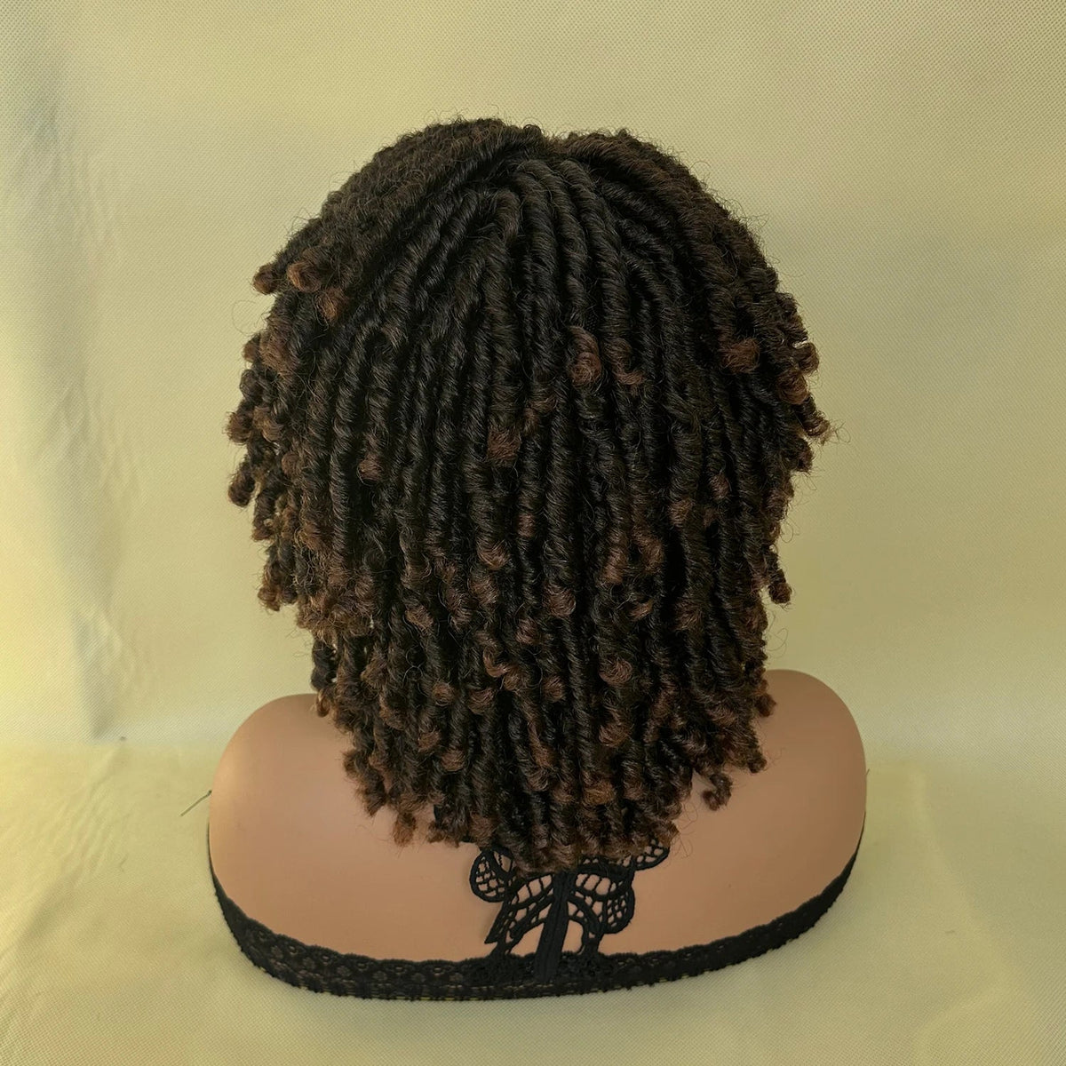 Short Synthetic Dreadlock Wig Afro Crochet Twist Hair Wigs For Black Women Curly Naturel Soft Faux Locs Wig Luxegan