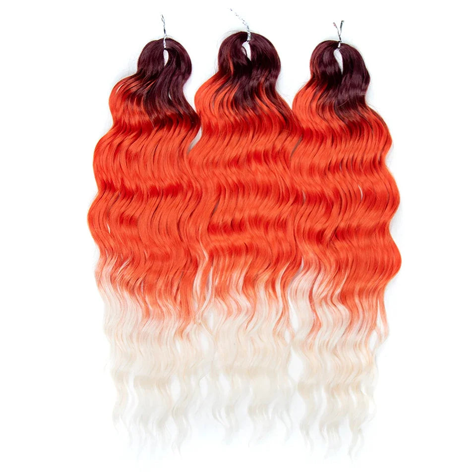 FREEDOM Synthetic Water Wave Crochet Braiding Hair 24 Inch – Ombre & Multi-Tone | 88 Colors | 300g - view 39