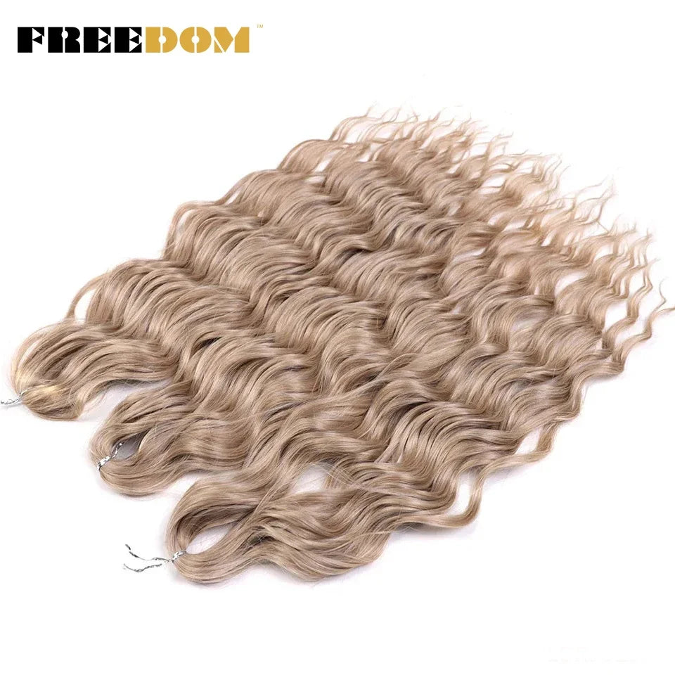 FREEDOM Synthetic Water Wave Crochet Braiding Hair 24 Inch – Ombre & Multi-Tone | 88 Colors | 300g - view 29
