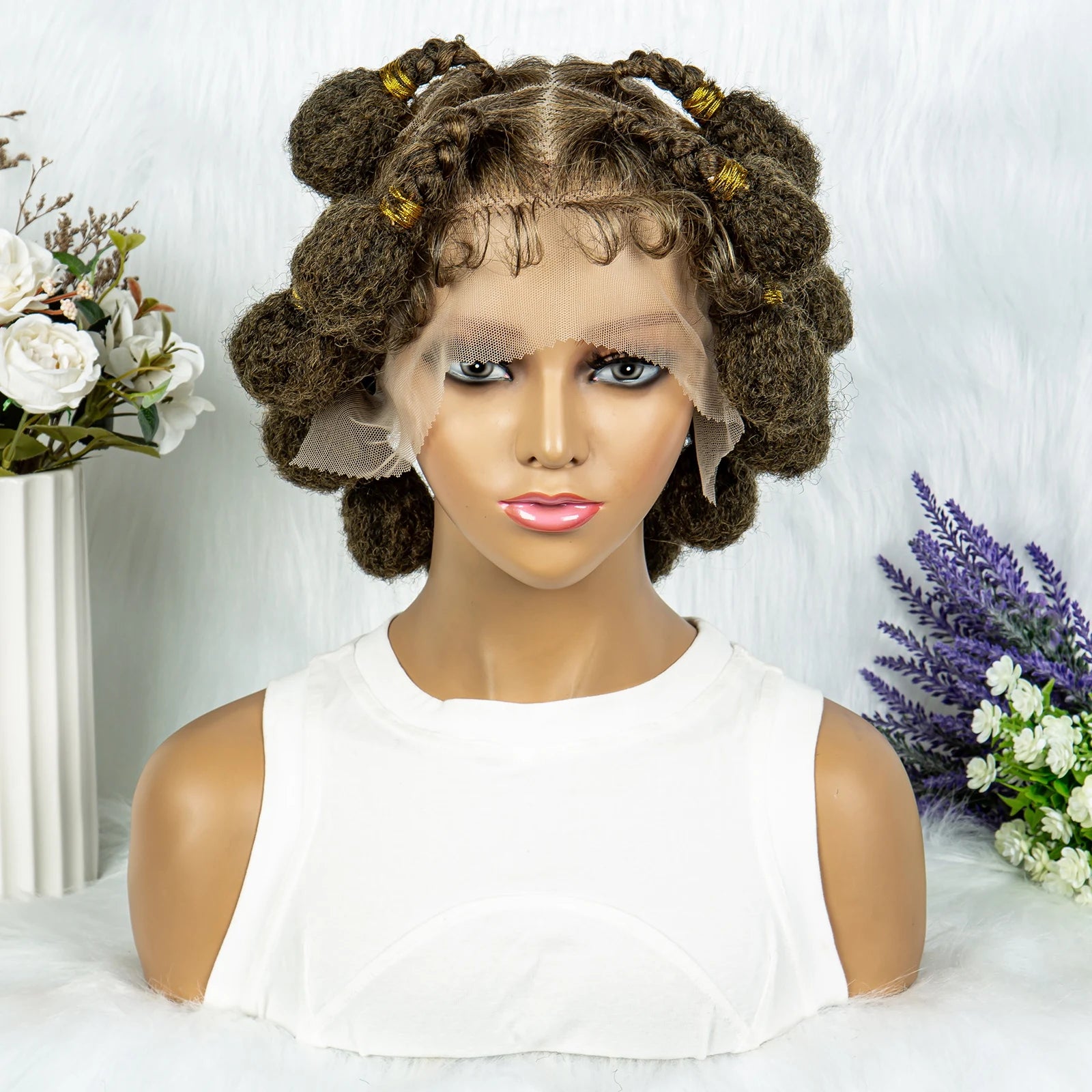 KIMA HD Full Lace Bantu Knot Braids Wig | Knotless Box Braids 
Luxegan