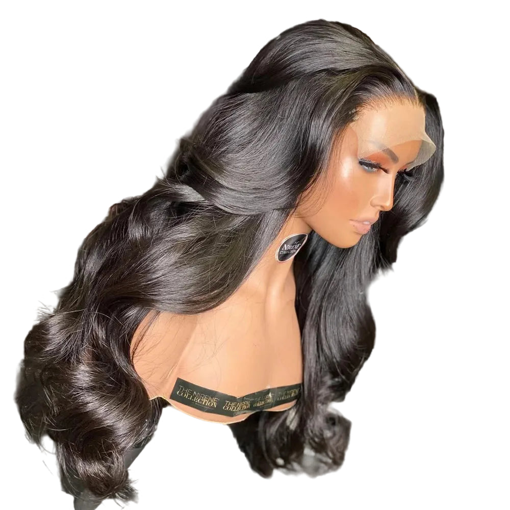 Highlight Green Body Wave Wig | Sophisticated 13x4 HD Lace Frontal | Elegant Ombre "Skunk Stripe" Green High-Temperature Fiber | "Dignified" Pre-Plucked Glueless Wig for Radiant Versatile Styling Luxegan