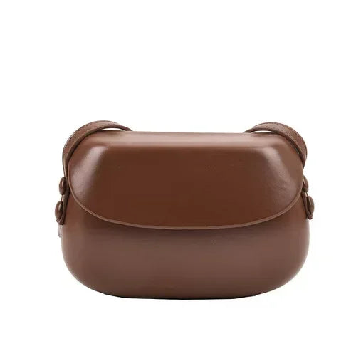 Mini PU Leather Crossbody Bag | Simple Flap Shoulder Purse Luxegan