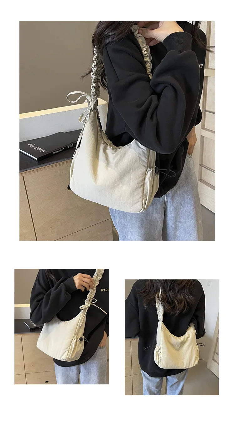 High-quality Nylon Women's Shoulder Bag Work Style Casual Crossbody Bag | New Trend Fashion Y2K Handbags Travel Shopping Luxegan