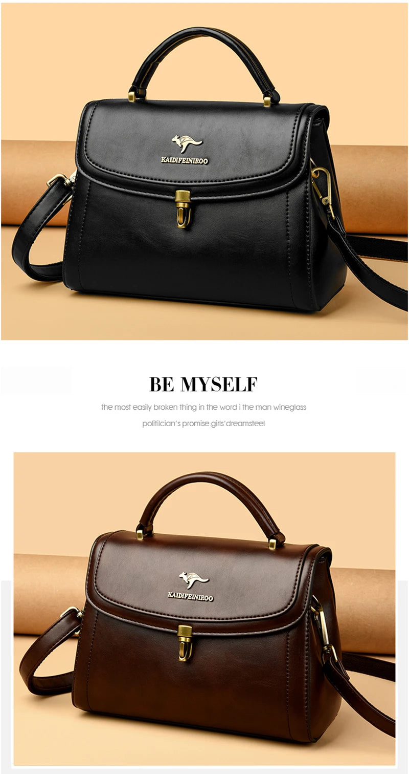 High Quality Leather Shoulder Crossbody Bags for Women 2024 Ladies Luxury Designer Fashion Handbags Female Messenger Sac A Main