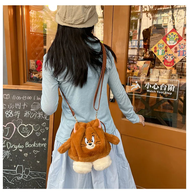 Plush Shoulder Bag | Cute Kawaii Character Doll Crossbody Purse Luxegan