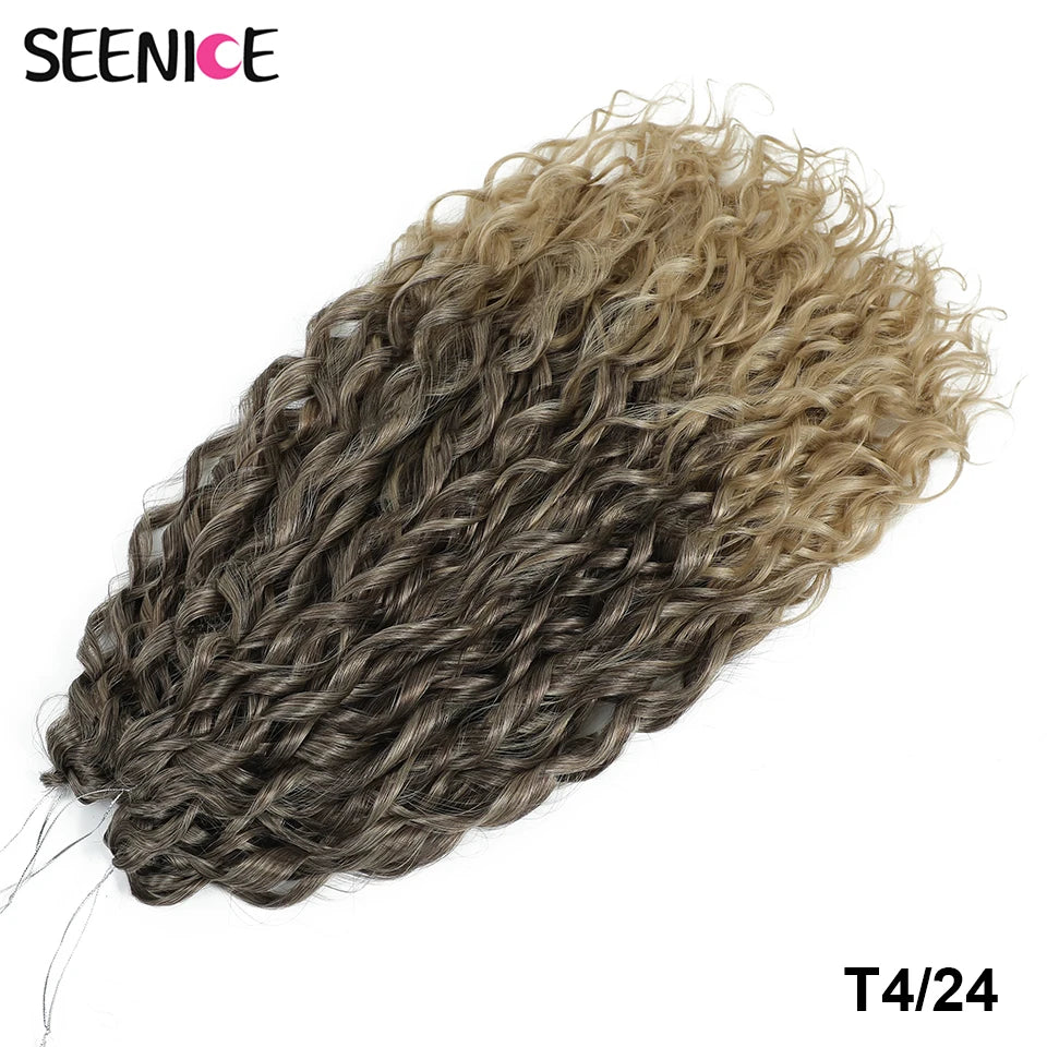 22 Inch Synthetic Water Wave Crochet Hair | Loose Deep Wave Braiding Extensions