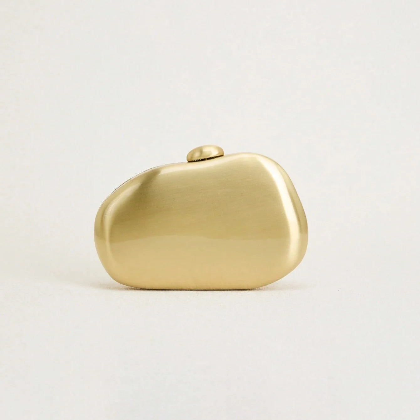 Designer Gold Mirror Shell Evening Clutch Bag | Luxury Metallic Hard-Case Small Purse for Women - view 2