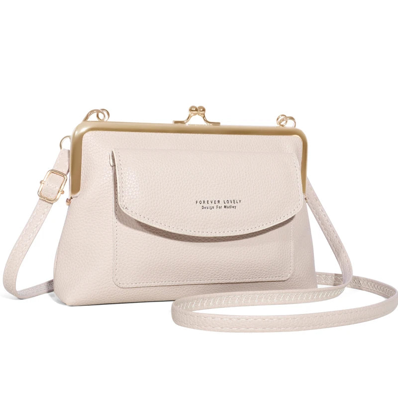 Elegant PU Leather Box Clutch | Party Bag with Criss-Cross and Sequin Detail Luxegan