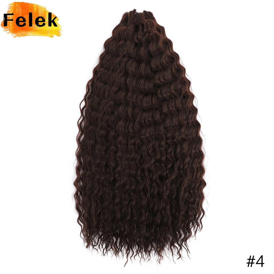 Ariel Curls Crochet Braiding Hair | Water Wave Synthetic Braid Extensions