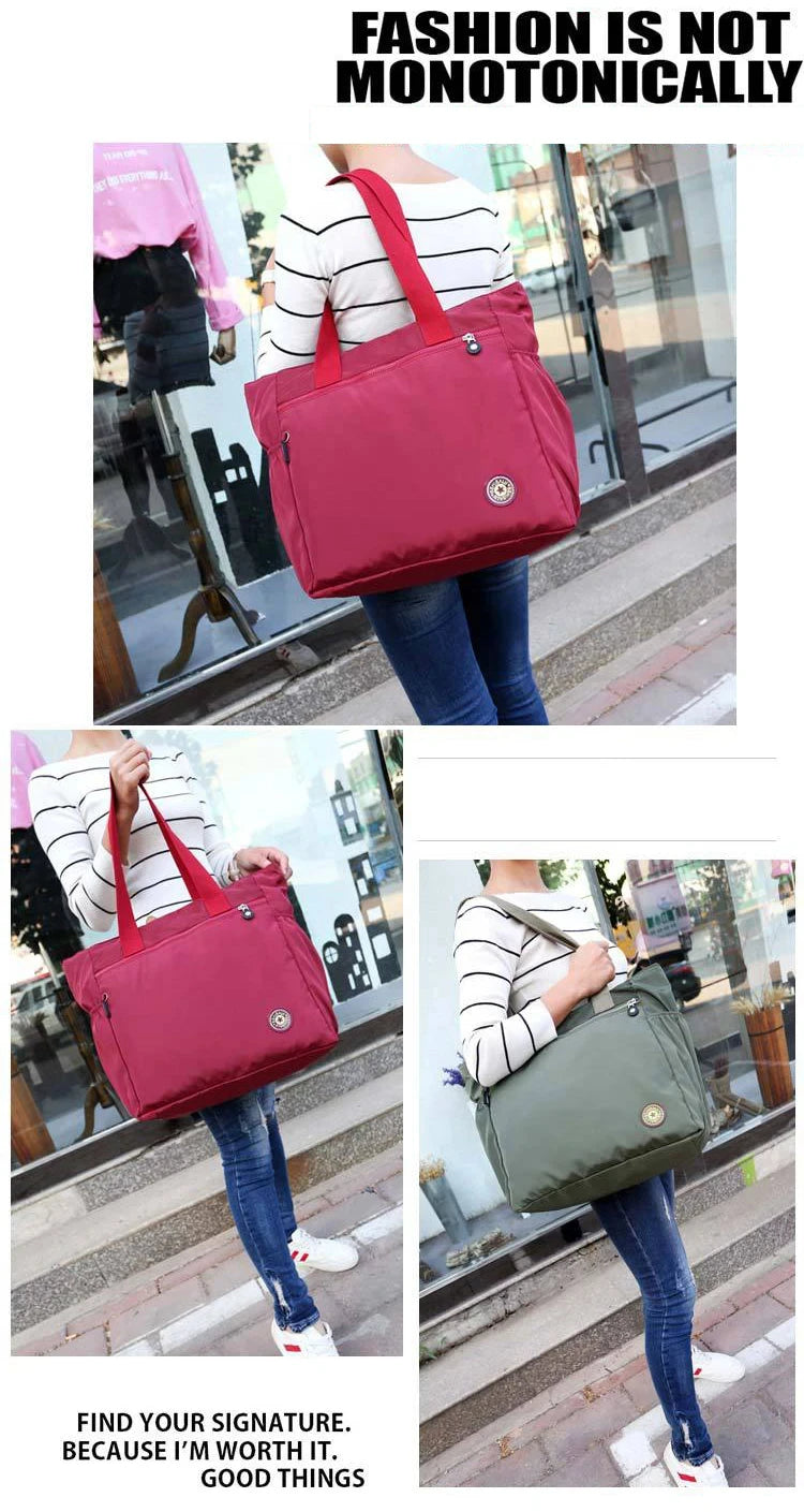 Bolsa de viaje Oxford impermeable de gran capacidad para mujer, bolso de hombro, valija, Bolsa De Viaje, bolsos de mujer, bolsa de compras