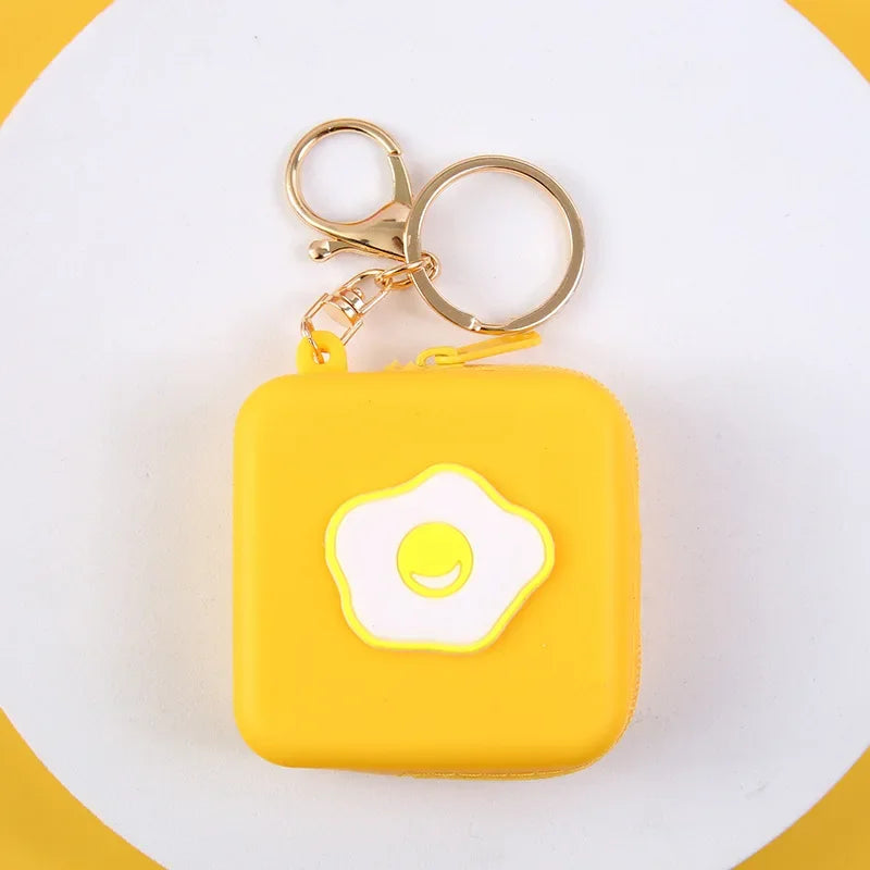 Cute Women Coin Wallet Pendant Keychain | Silicone Round Coins Bag Small Girls Key Bag | Mini Purse Kid Gift Luxegan