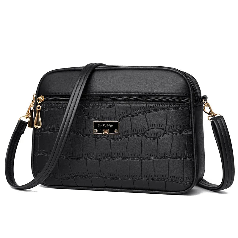 New Women's Lingge Quilted PU Small Square Bag | Fashion One Shoulder Crossbody Messenger Handbag for Foreign Trade Luxegan