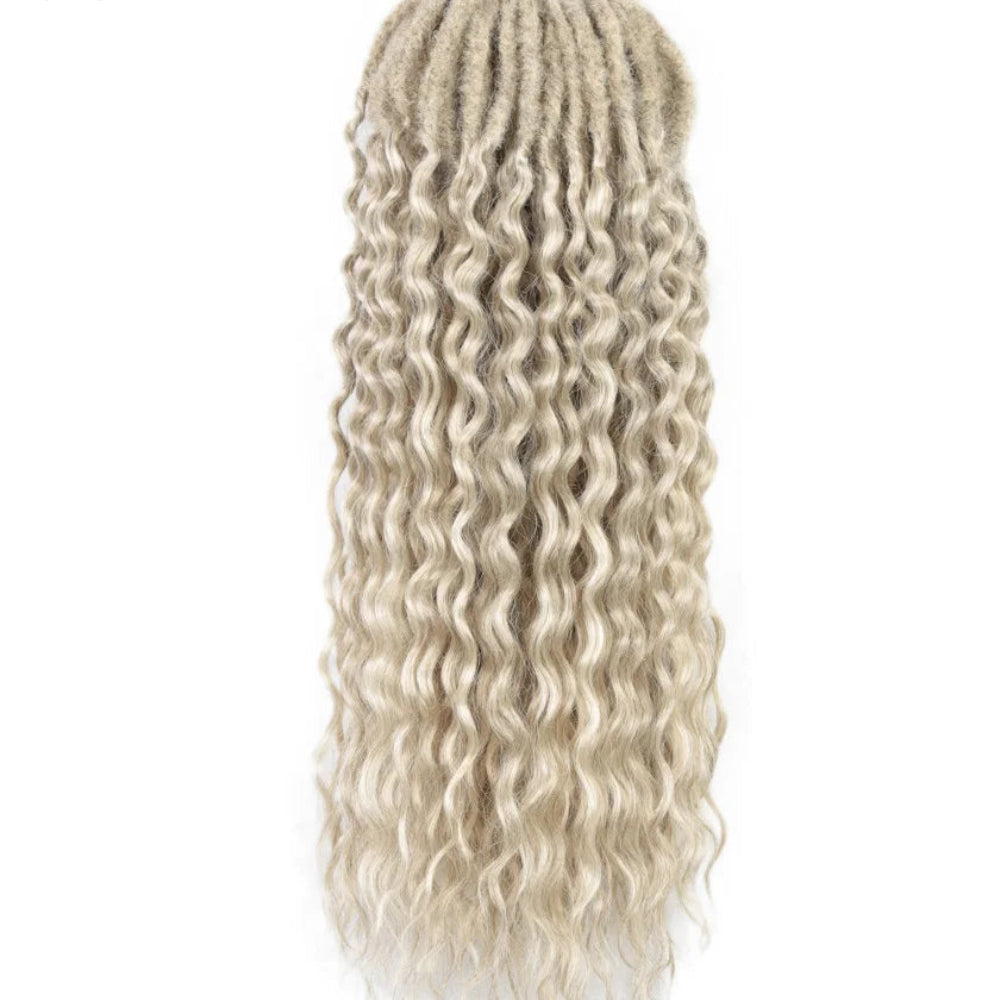 Synthetic Goddess Locs Crochet Braids Hair Extension – 18 Inch Pre-Looped Bohemian Deep Wave Curly - view 4