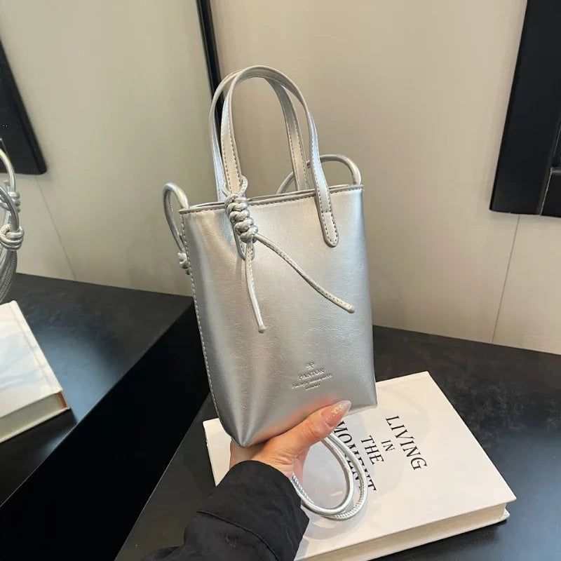 Leather Mini Crossbody Bag for Women | New Korean Fashion Luxury Shoulder Bag & Simple Retro Handbag Luxegan