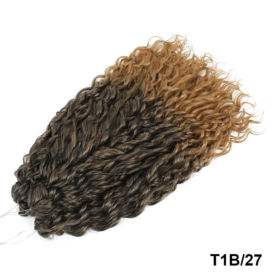 Jessica Curls Crochet Braiding Hair | Synthetic Water Wave Twist Hair 22 Inch | 53 Colors