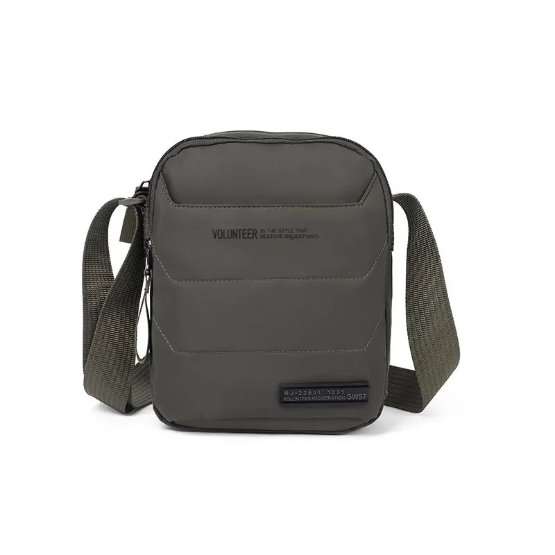 Men's Waterproof Oxford Crossbody Sling Bag | Lightweight Outdoor Hiking & Climbing Shoulder Bag | Compact "Box Shape" Multi-Pocket Utility Pack | Model 1713-12 Casual Phone Pouch Luxegan