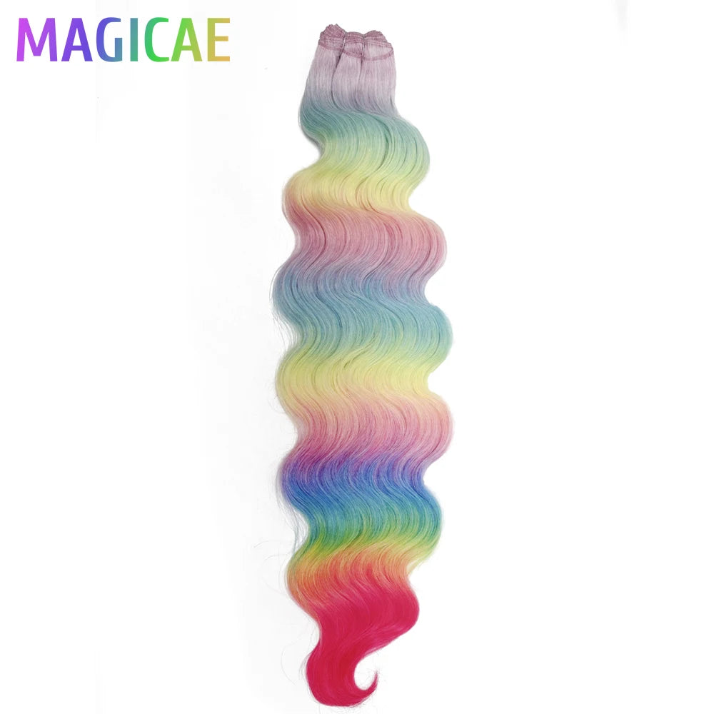 26–30 Inch Synthetic Body Wave Hair Weave Bundles | 150g–200g