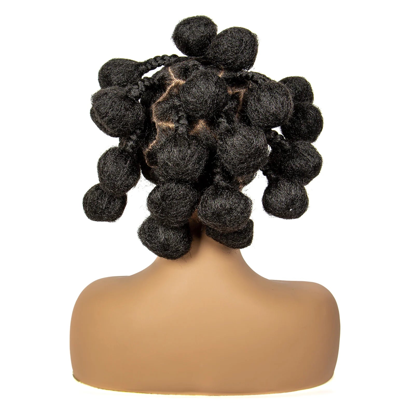Handmade Bantu Knotless Braids Full Lace Wig | Short Synthetic Braided Wig with Baby Hair for Black Women Luxegan