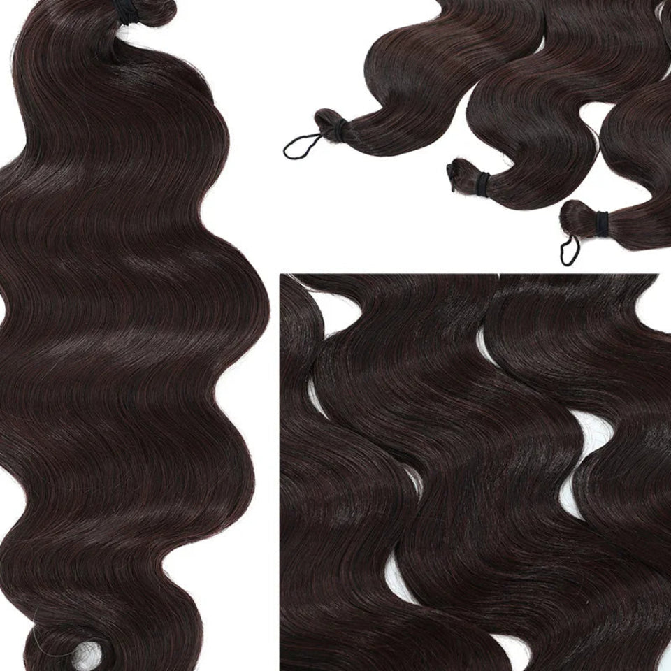 26 Inch Synthetic Loose Deep Wave Crochet Hair | 300g 3-Piece Braiding Extensions Luxegan