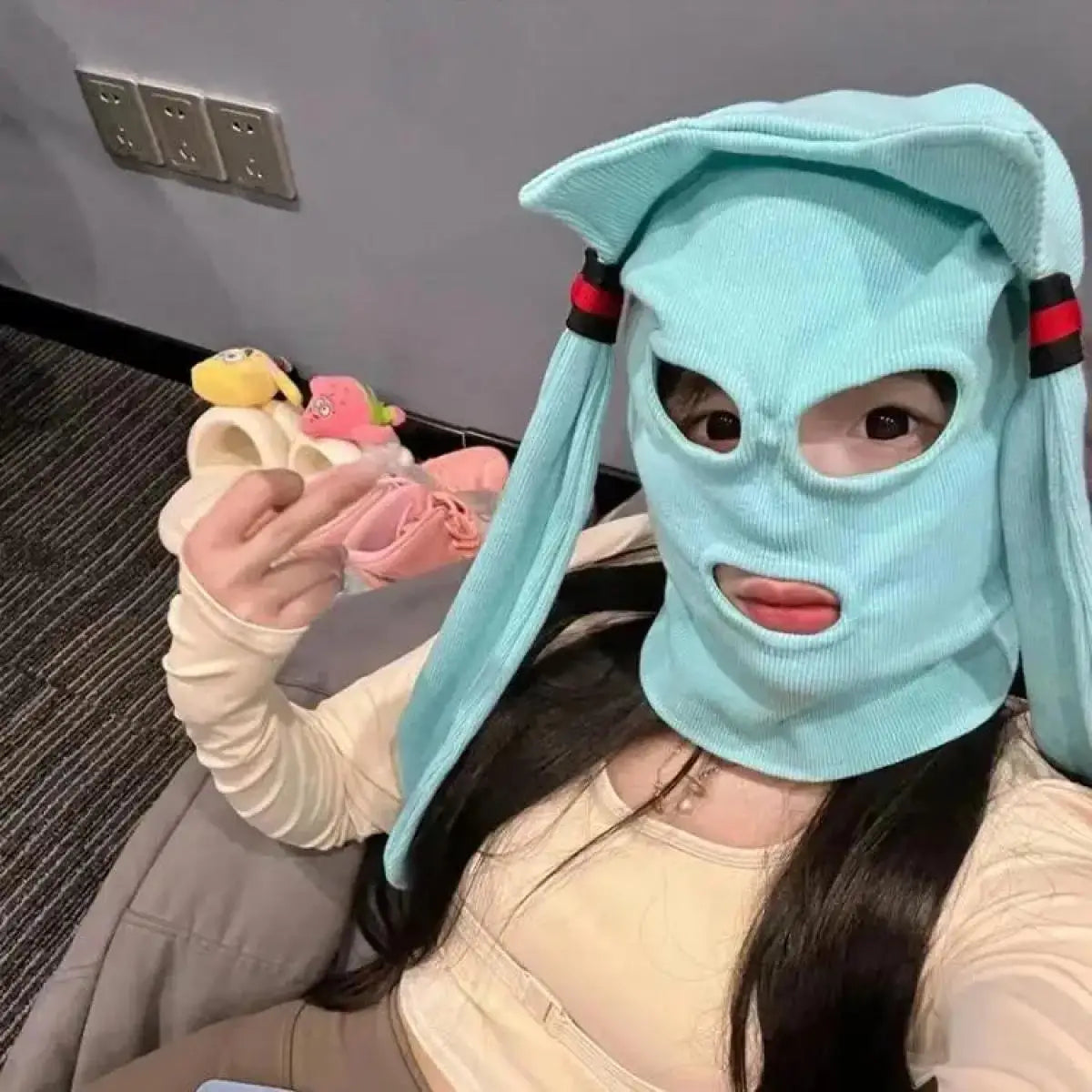 Anime-Themed Balaclava Mask | Sophisticated "Breathable Hood" Silhouette | High-End Western Animation Street Fashion | "Dignified" High-Performance Cosplay Prop for Radiant Versatile Styling Luxegan
