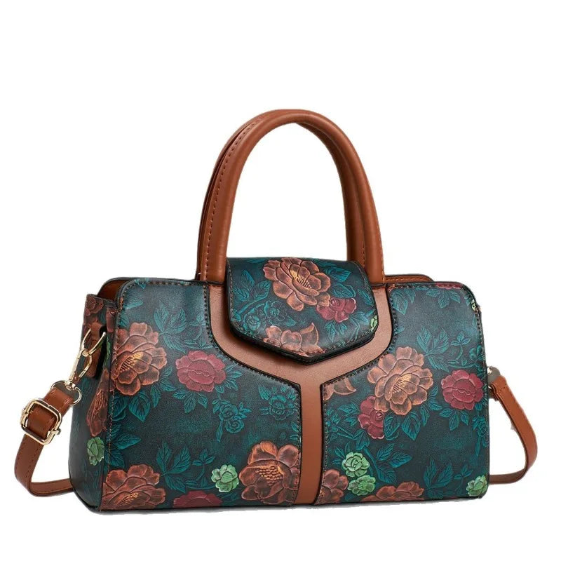 Luxury Handbag Fashion Print | Large Capacity Soft Leather Women's Shoulder Crossbody Bag & Leisure Designer Purse Luxegan
