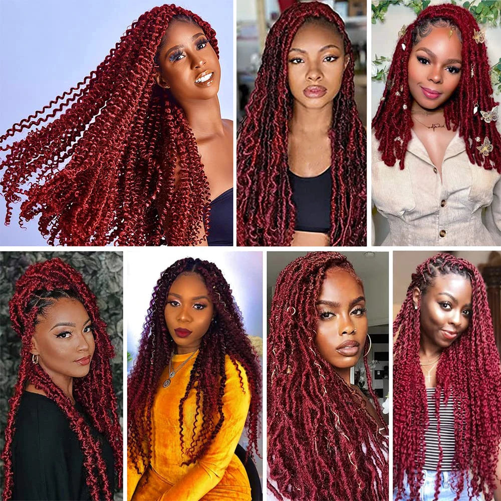 Springy Afro Twist Hair 24in | Pre-Separated Marley Twist for Faux Locs & Crochet Luxegan