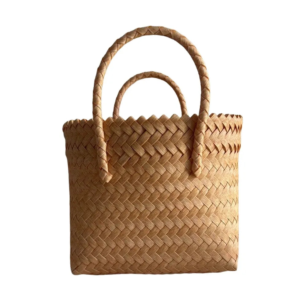 Handmade Woven Beach Basket | Large Capacity Shoulder Bag Luxegan