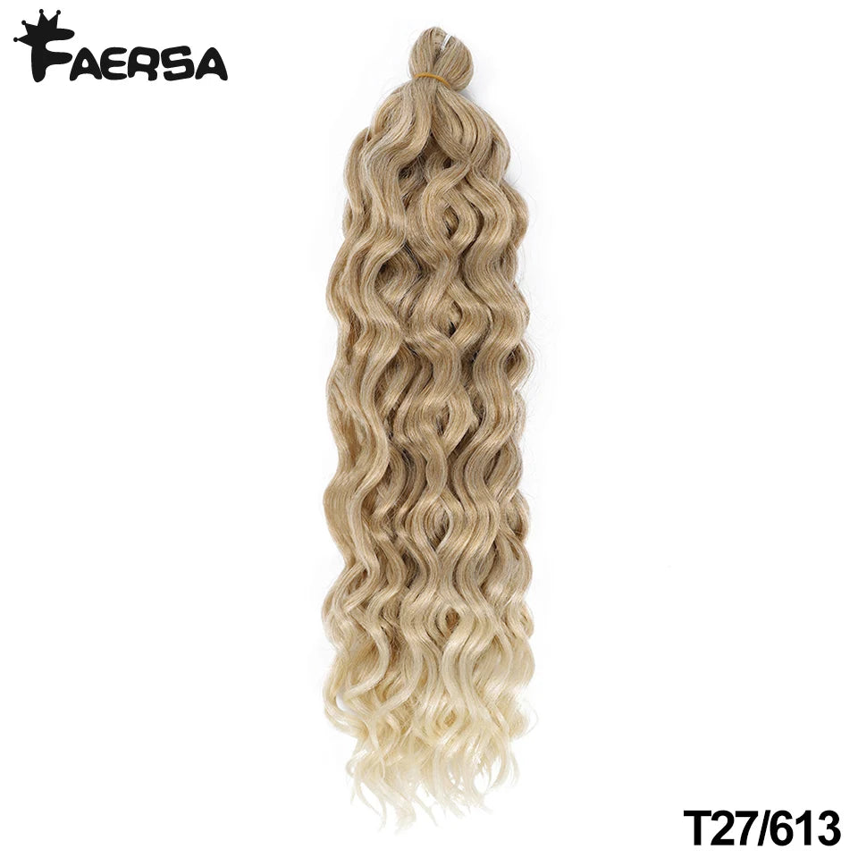 Deep Wavy Crochet Braiding Hair | Body Wave Synthetic Curly Hair Extensions 18" & 24"