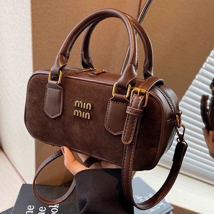 Matte Frosted Bowling Bag | Women's Luxury Crossbody & Handbag Luxegan