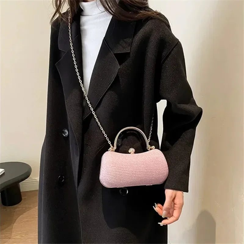 Luxury Shiny Rhinestone Chain Evening Bag | Perfect for Formal Events Luxegan