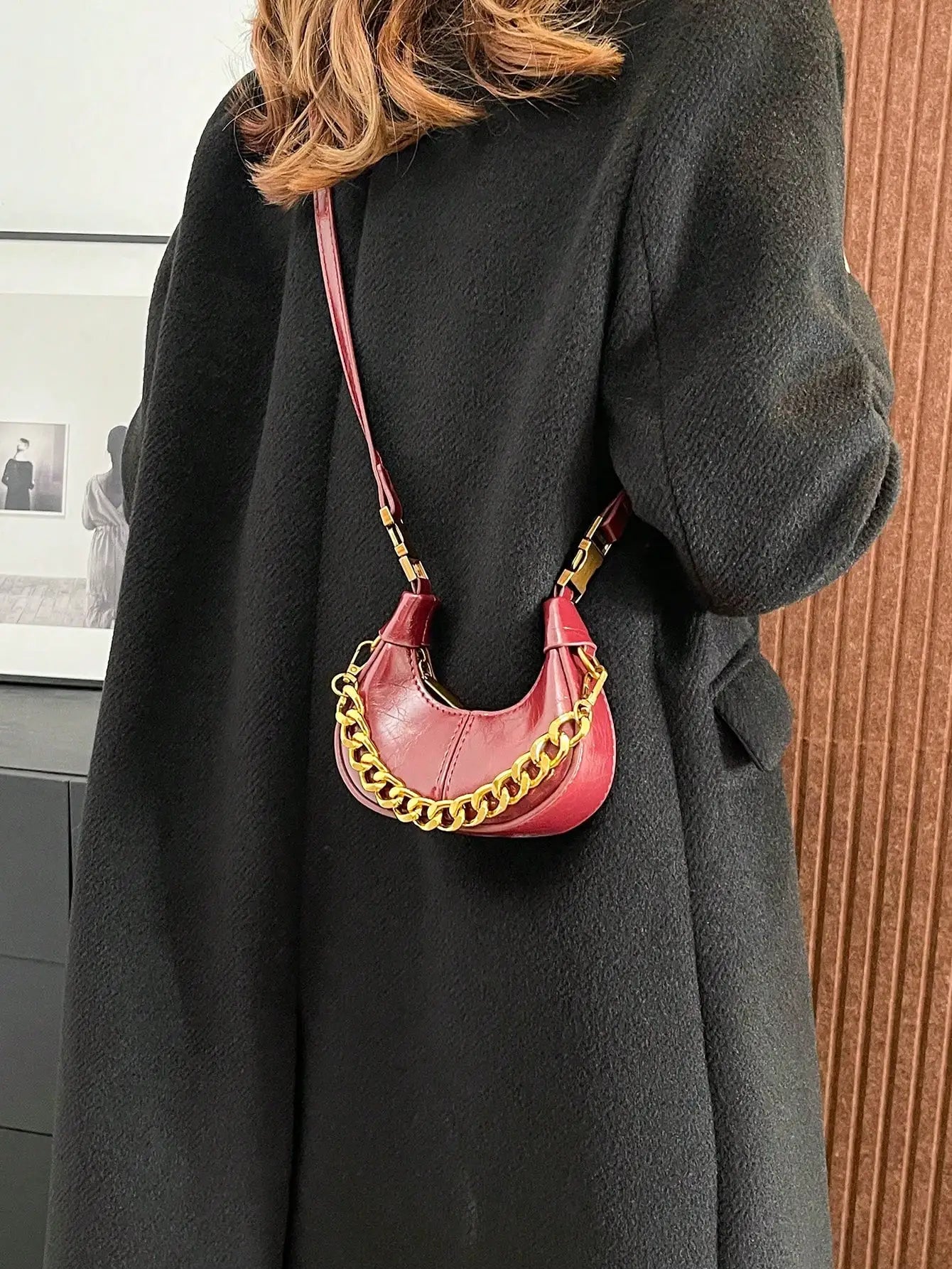 Elegant Hobo Top Handle Bag | Small Minimalist Chain Shoulder Purse Luxegan