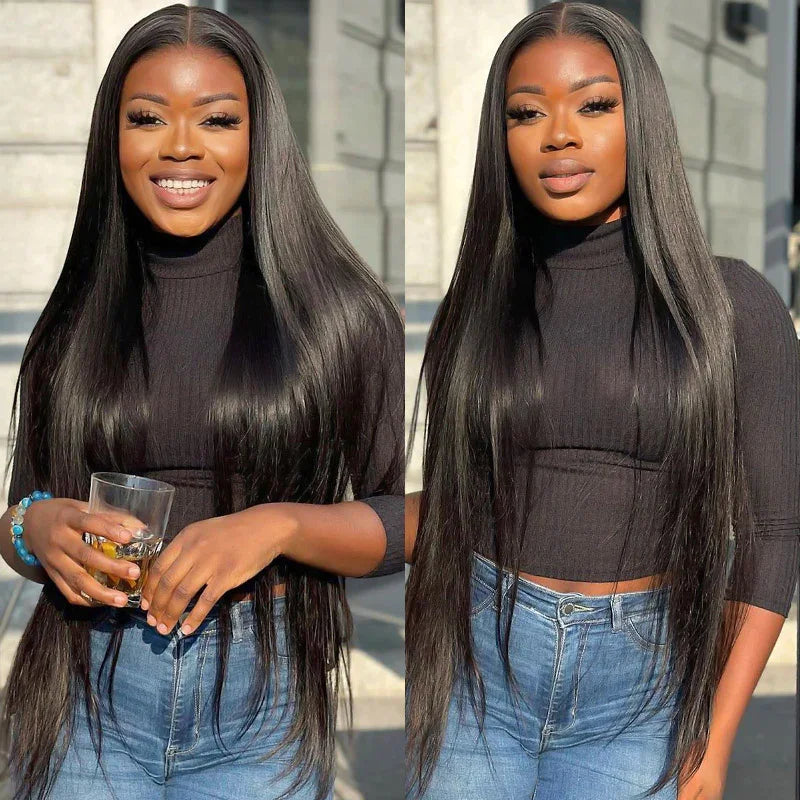 30-Inch Bone Straight HD Transparent Lace Front Wig | 13x6 Full Lace Frontal, 13x4 Frontal & 4x4 Lace Closure Options | 100% Brazilian Virgin Human Hair Long Wig with Baby Hair Luxegan