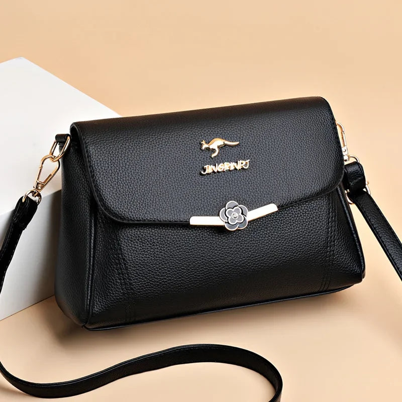 New Popular Single Shoulder Bag | Soft Leather Versatile Crossbody Luxegan