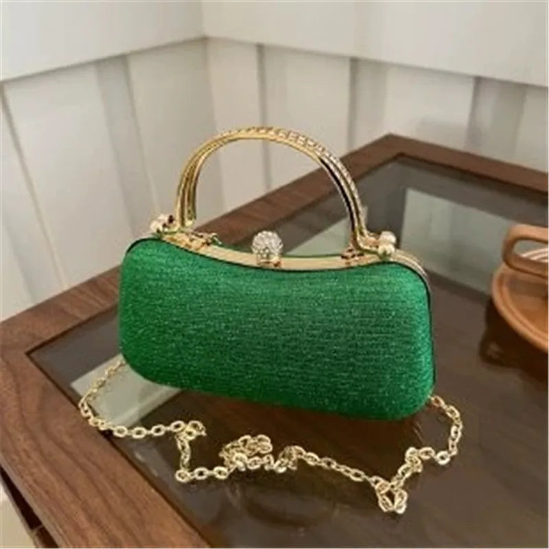 Luxury Shiny Rhinestone Chain Evening Bag | Perfect for Formal Events Luxegan