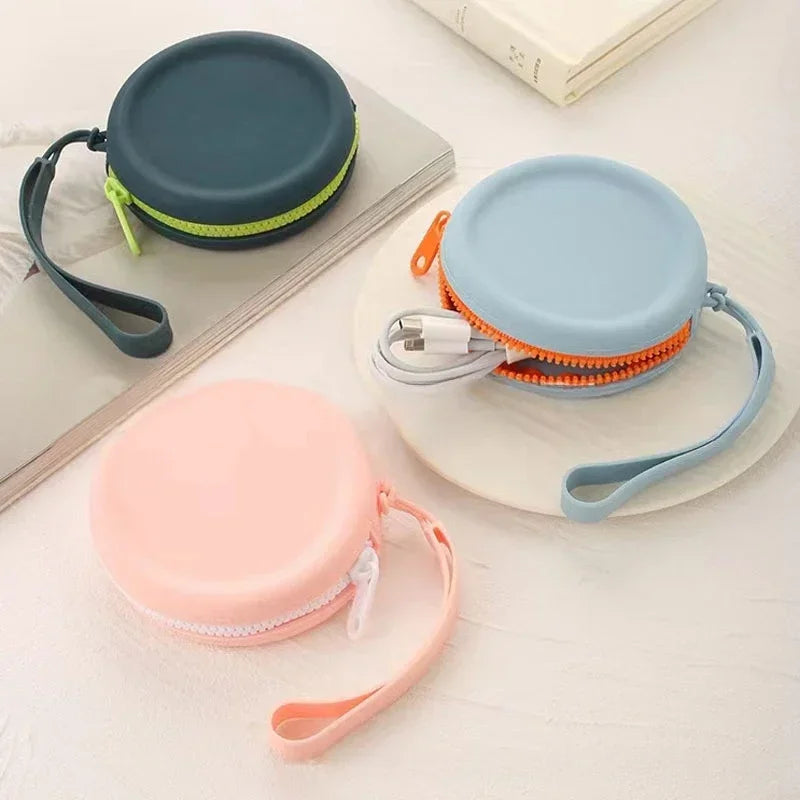 Cute Solid Color Silicone Coin Purse | Mini Cylindrical Clutch Pouch Luxegan