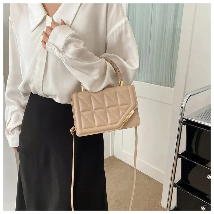 Designer Women's Plaid PU Leather Crossbody Shoulder Bag | Fashionable Trendy Handbag Stylish Accessory Luxegan