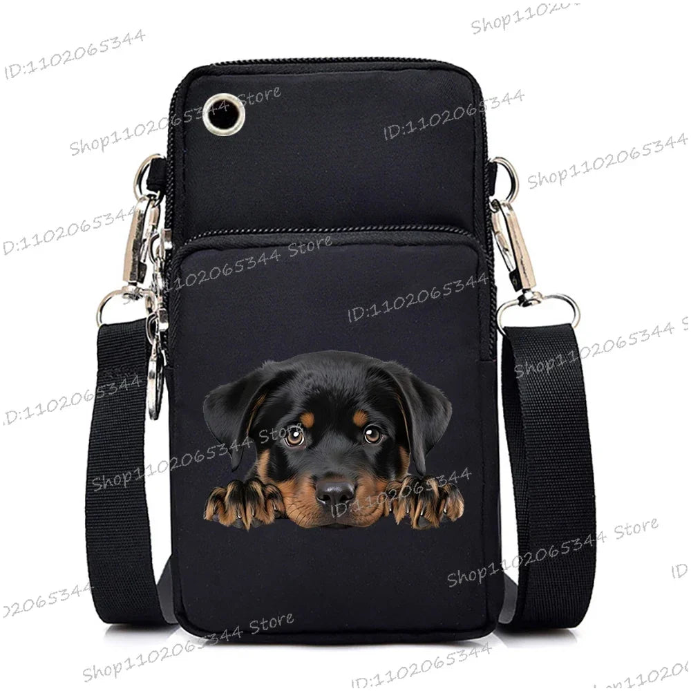 3D Dog Print Mini Bag | Unisex Crossbody & Shoulder Purse Luxegan