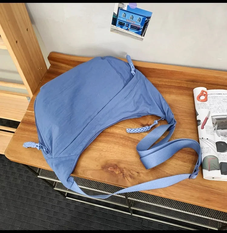 Soft Cloth Hobo Crossbody | Trendy Large Capacity Student Bag Luxegan