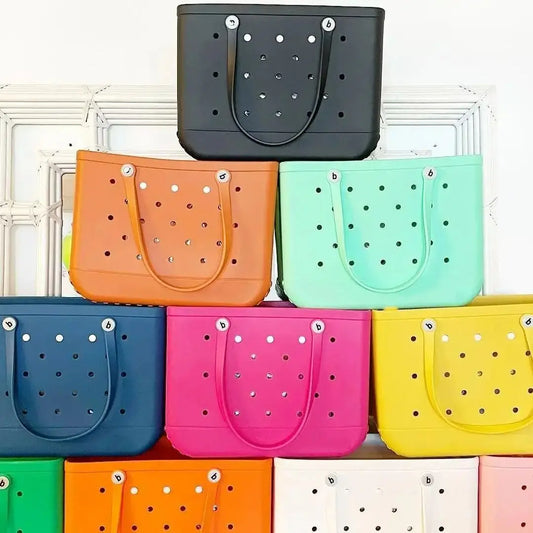 XL Waterproof TPU Beach & Travel Tote (Jelly Tote) Luxegan