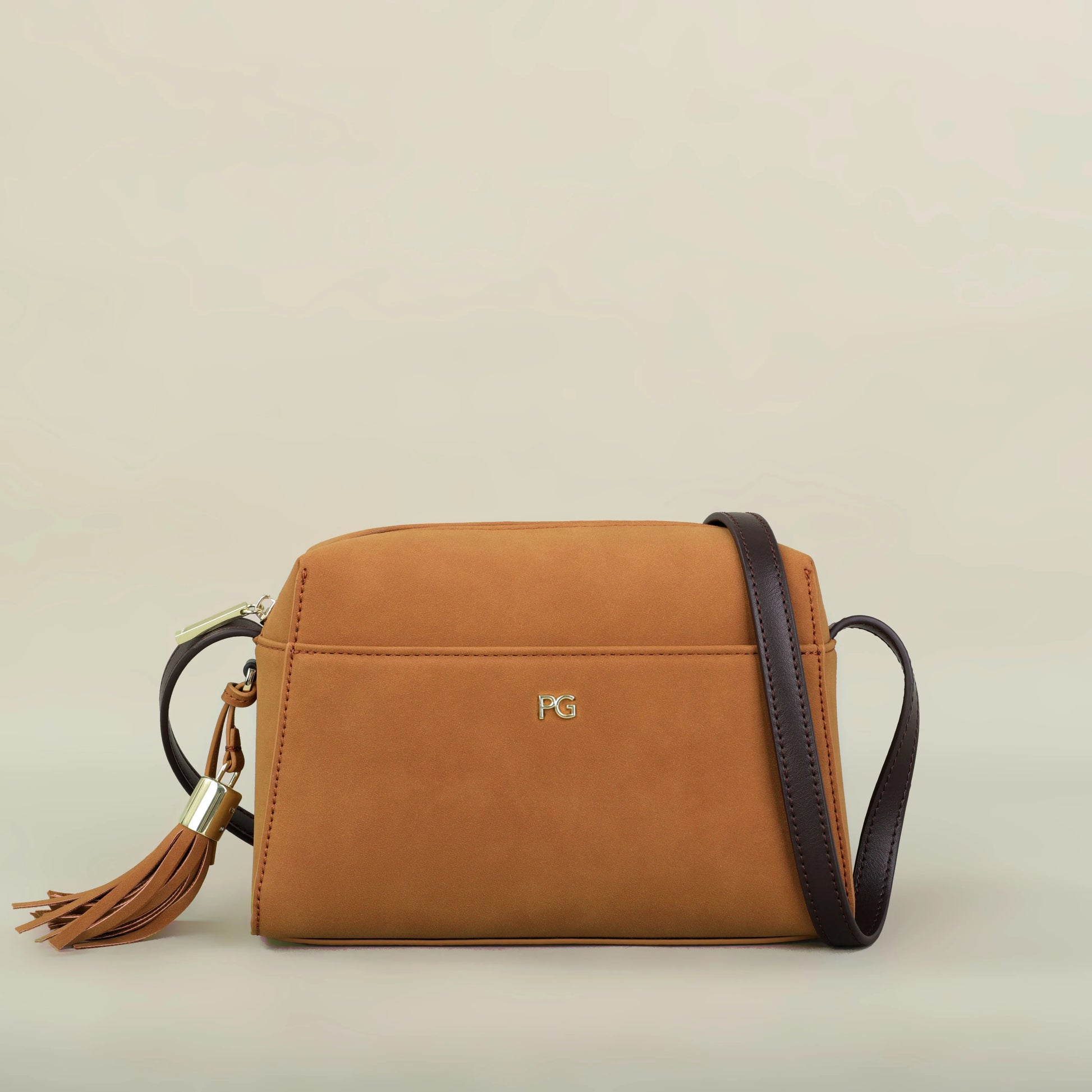 Fashion Design Slash Bag | High-End Minimalist Women's Square Satchel | Elegant Faux Suede Party Handbag with Ribbon Detail (Model P3235A) Luxegan