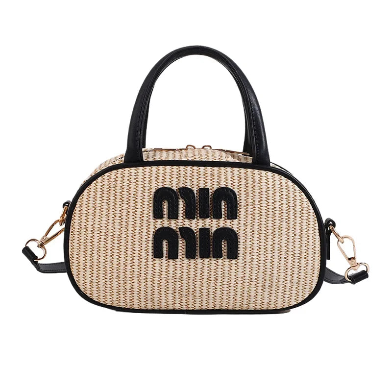 Soft Woven Summer Straw Crossbody | Cute Designer Purse Luxegan