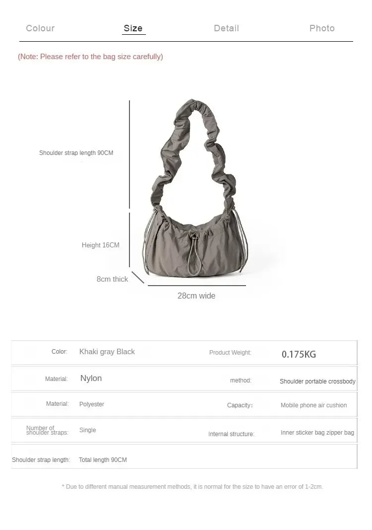 Simple Fashion Fold Shoulder Bag | Vintage Casual Designer Underarm Crossbody Bag (New Luxury Handbags) Luxegan