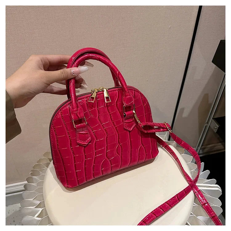 PU Crocodile Shell Bag | Soft Fashion Versatile Underarm Mini Handbag Luxegan