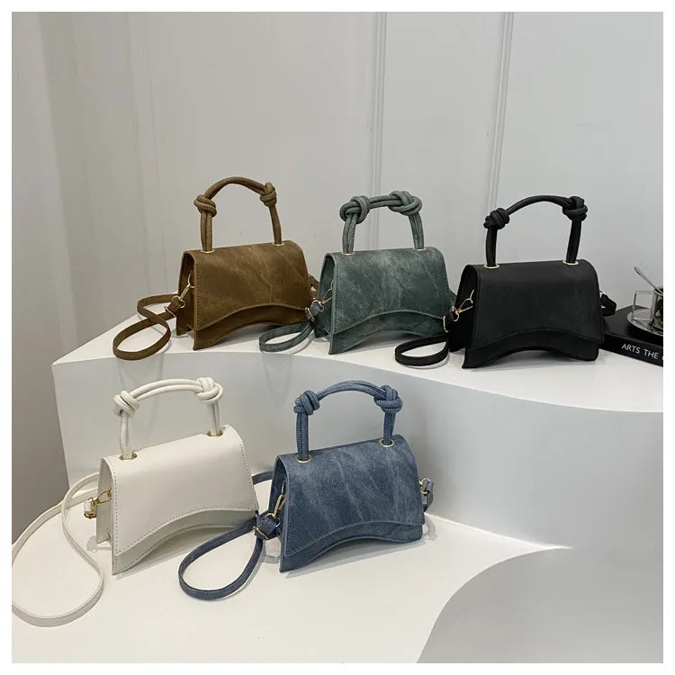 PU Leather Fashion Square Crossbody | Simple Western Style Shoulder Bag Luxegan