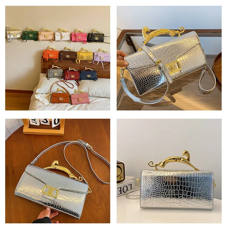 Popular Women's Shell Crossbody Bag | Sophisticated "Lock Catch" Silhouette | High-End Female Fashion Shoulder Bag | "Dignified" High-Performance PU Purse for Radiant Versatile Styling Luxegan