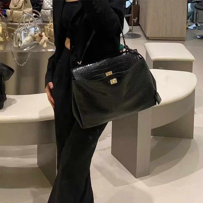 Microfiber Ostrich Square Tote | Soft Designer Banquet Bag Luxegan