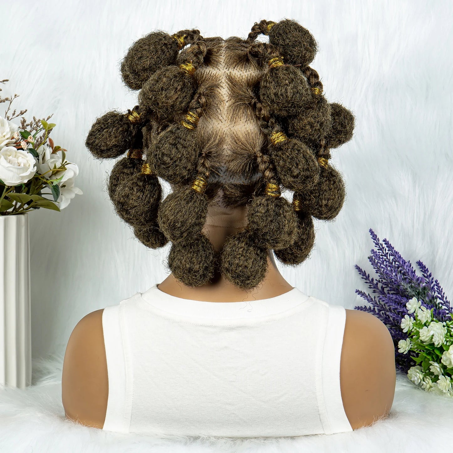 KIMA HD Full Lace Bantu Knot Braids Wig | Knotless Box Braids 
Luxegan