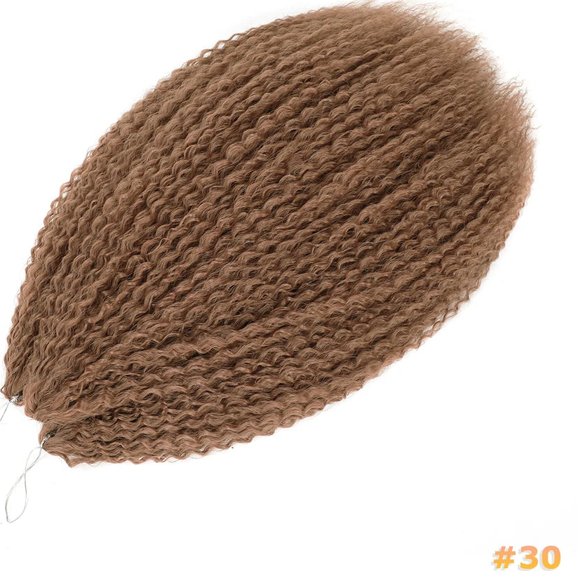 Afro Kinky Curly Crochet Hair Extensions – Kanekalon Ombre Braiding Hair 20–28in | 35 Strands/Pack - view 17