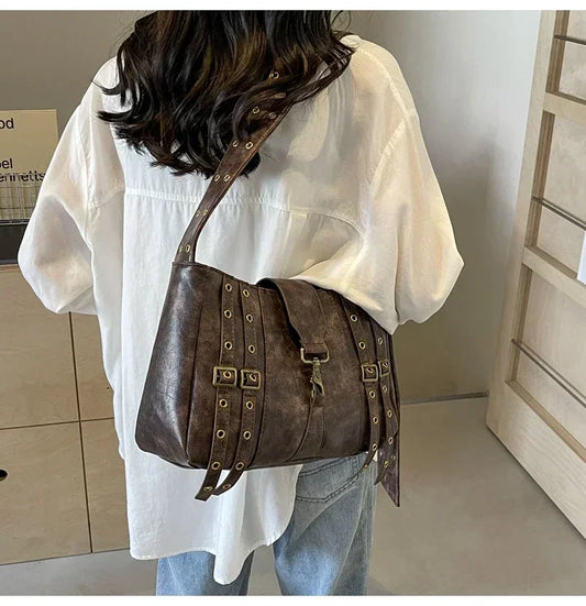Trendy Design Large Tote Handbags and Purses | Women Shoulder Bags New Vegan Leather Ladies Travel Shopping Bag High Quality Luxegan