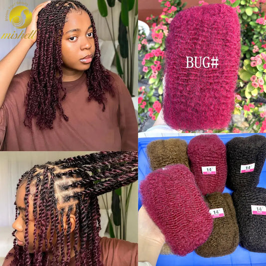 4C Afro Kinky Human Hair Bulk – 100% Raw Peruvian Hair for Locs, Twists & Braids - view 2